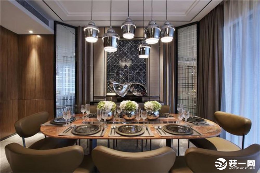 保利香雪  190平方大平层  现代轻奢风格  餐厅 装修效果图