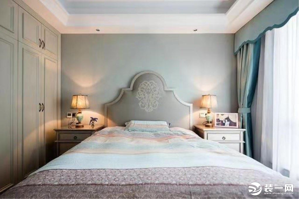 和泓江山国际  130平方三居室 美式风格  卧室 装修效果图