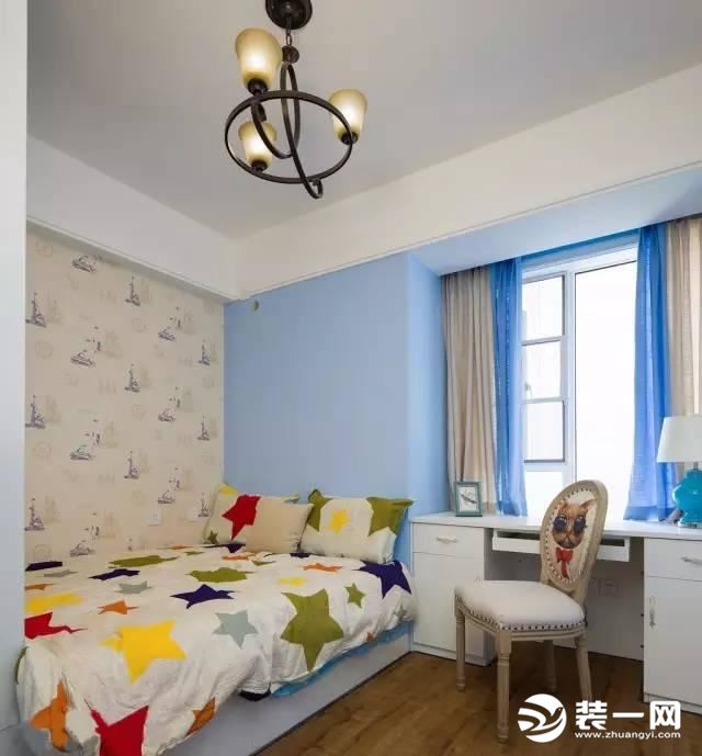 国奥村  108平方三居室 美式地中海风格  卧室 装修效果图