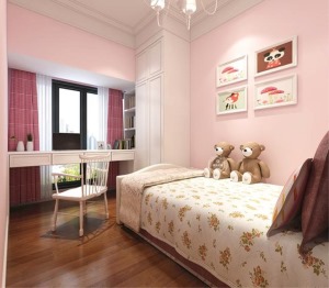 同景国际  140平方四居室  新中式风格 儿童房 装修效果图