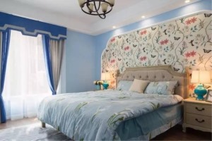 国奥村  108平方三居室 美式地中海风格  卧室 装修效果图