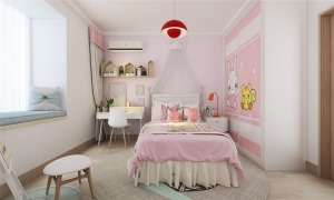 儿童房装修设计宁波浪琴屿装饰 碧桂园 幸福里115平方三居室北欧风格设计效果图