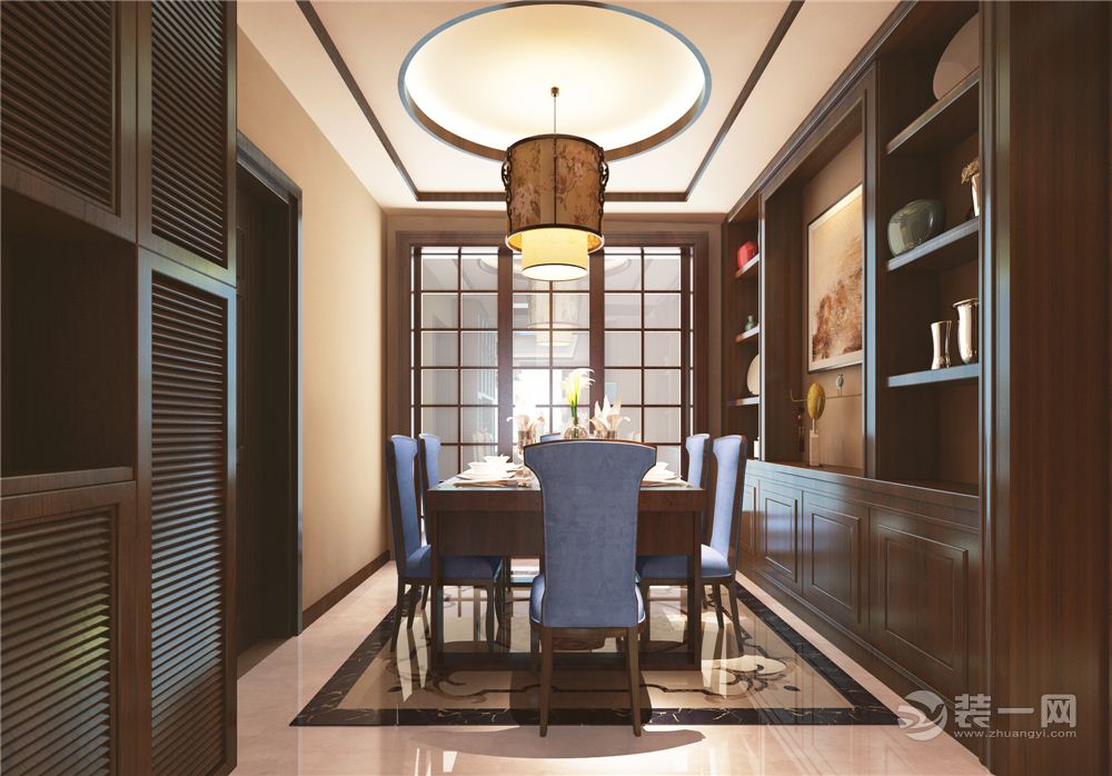 中式风格三室二厅装修设计餐厅