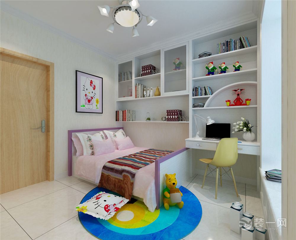 简约现代三居室装修效果图小孩房
