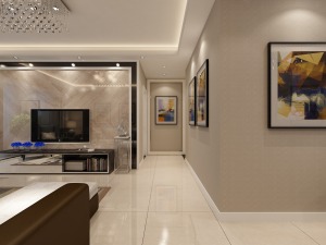 现代简约三居室装修图片走廊