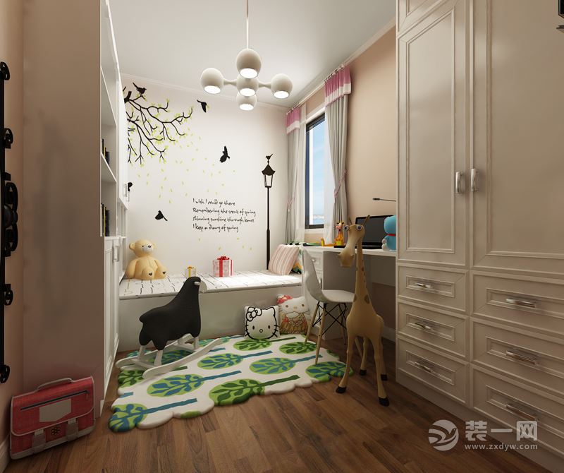 金都华庭140平米户型新中式风格儿童房装修效果图