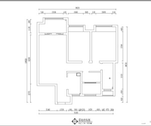 万达揽湖苑94平米户型原始结构图