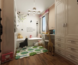金都华庭140平米户型新中式风格儿童房装修效果图