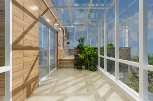 黃海城市花園145帶閣樓簡歐風格陽光房設計效果圖