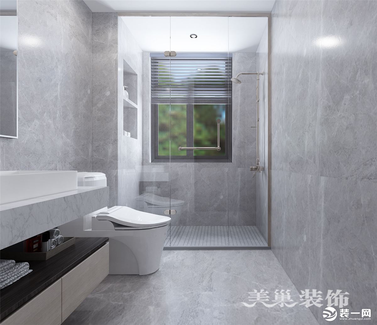 郑州古德佳苑160平三室两厅意式简约高端的品质空间———客卫