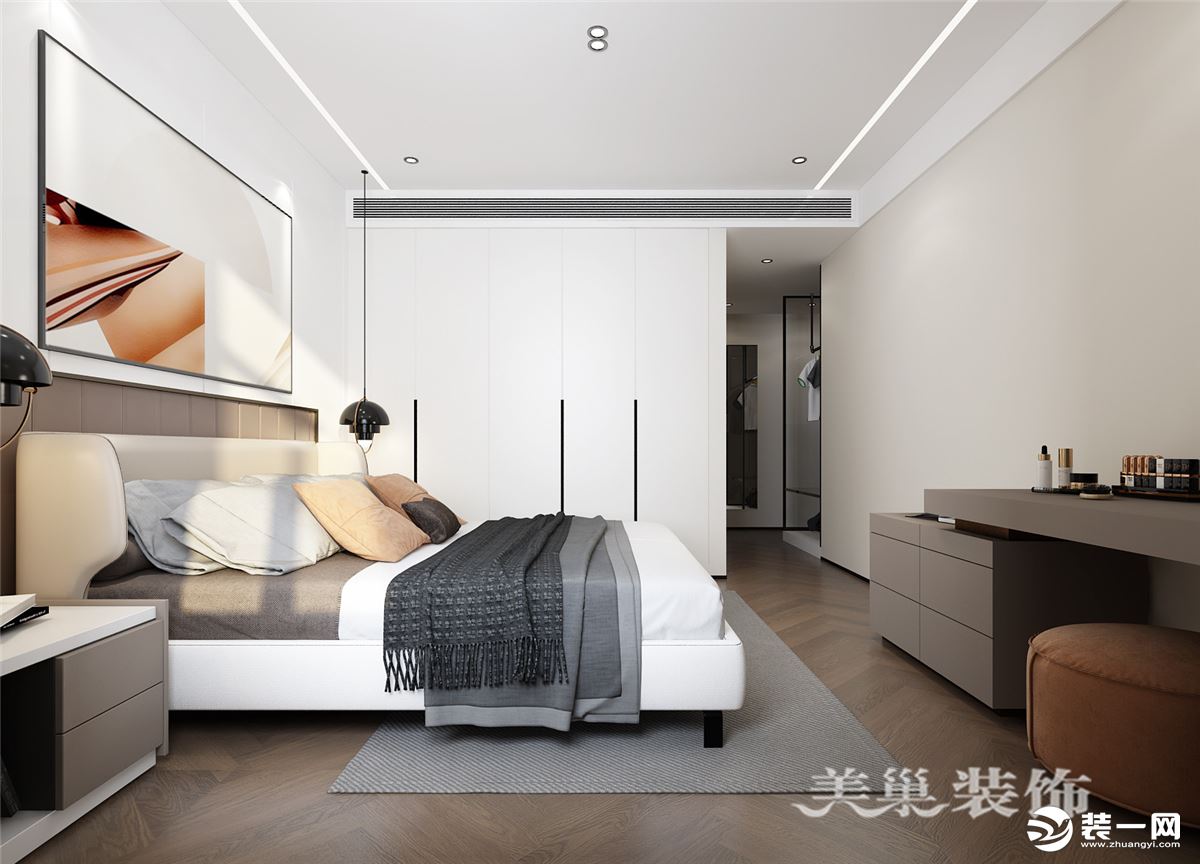 郑州古德佳苑160平三室两厅意式简约高端的品质空间———卧室细节