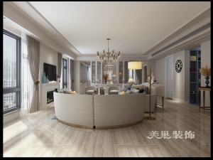 郑州明辉城市花园210平大平层美式轻奢，二手房翻新出的高端品质——细节布局