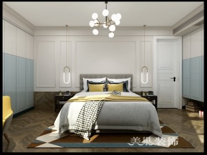 郑州明辉城市花园210平大平层美式轻奢，二手房翻新出的高端品质——卧室