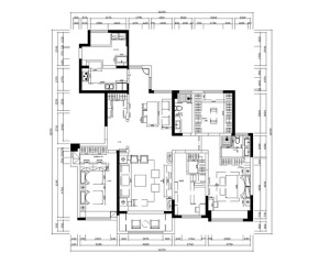 银基王朝220平米五室两厅装修案例——平面布局方案
