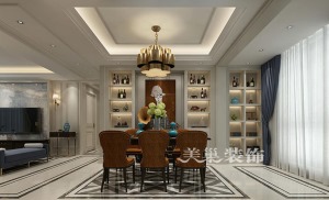 中海锦苑145平装修四室两厅美式效果图——餐厅橱柜