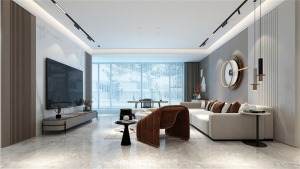 中南樾府180㎡四居室现代轻奢风格效果案例