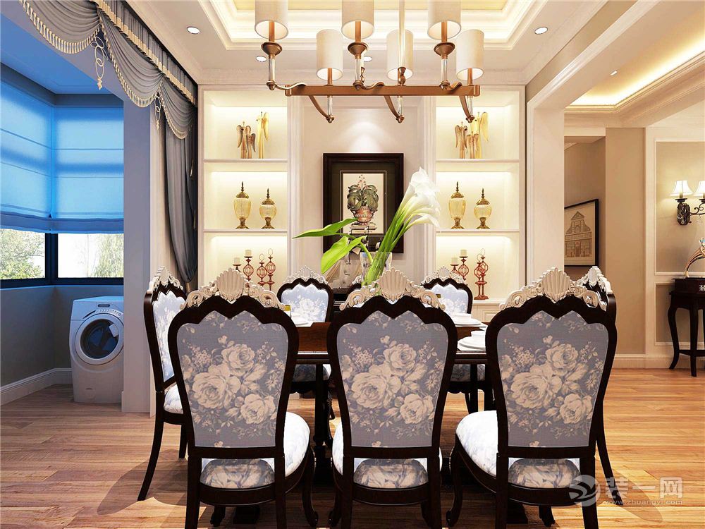 武汉汉水新城中法印象两居室86平美式风格餐厅效果图