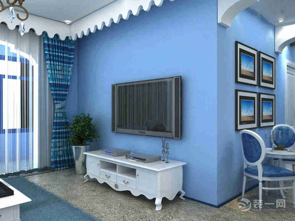 客厅：风格色彩和喜好的匹配，把地中海风格完全融入家，家的海洋