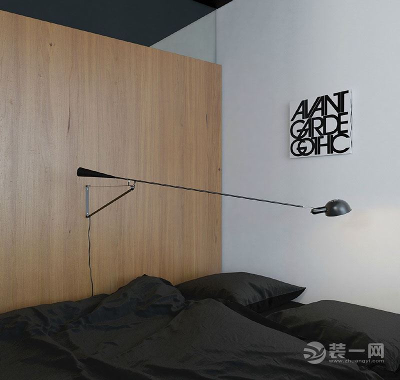 卧室：有个性的顶灯也是北欧风中重要的一点设计。