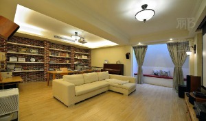 武汉远洋万和四季129平三居室美式风格书房