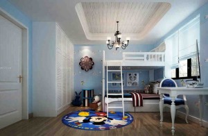 卧室：双层床位，给孩子一个不一样的环境