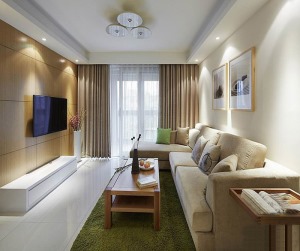 客厅：简约的家具配套设施，简洁大方。