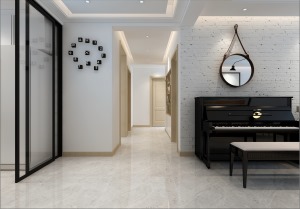 沈阳名流印象144平三居室现代简约风格走廊装修效果图