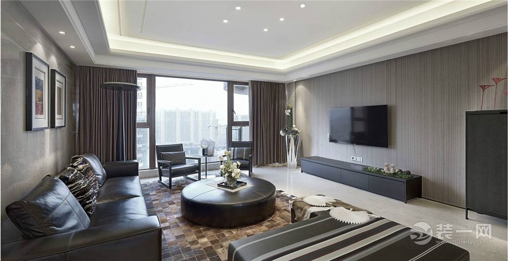 上海银杏家园112平米四居室简约风格客厅