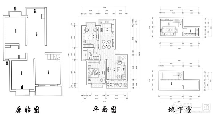上海花园城95平米两居室新中式风格户型图