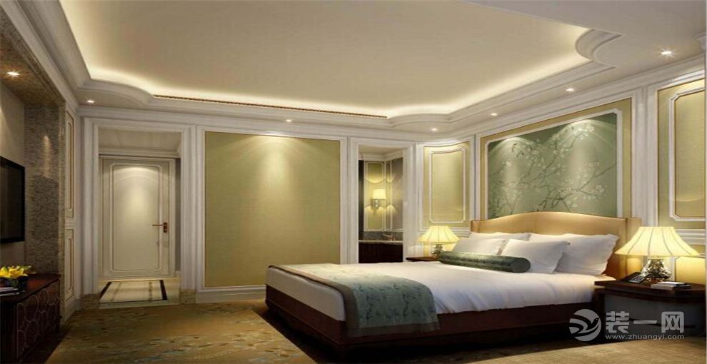 上海森兰名轩130平米三居室现代美式风格卧室