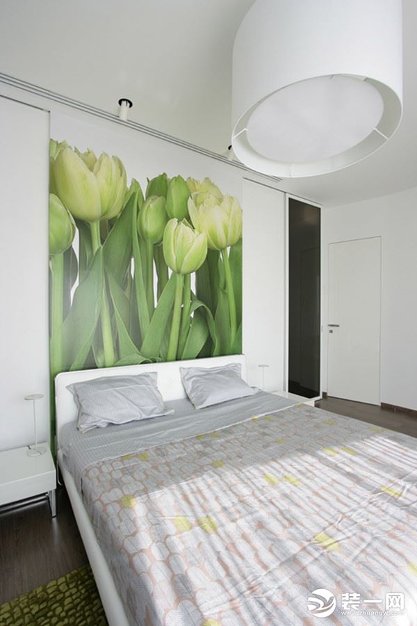 上海静安万灵谷花园120平三居室现代风格卧室装修效果图