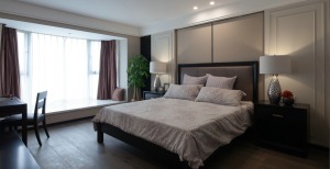 上海海上郡120平米两居室现代简约风格卧室