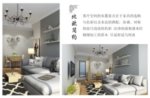 上海和源名城77平米两居室北欧风格
