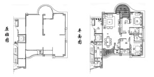 上海银杏家园112平米四居室简约风格户型图