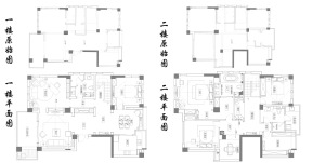 上海绿地东上海213平米别墅美式风格户型图