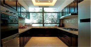 上海花园城95平米两居室新中式风格厨房