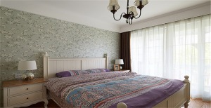 上海牡丹苑127平米三居室简约美式风格卧室