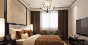上海永和丽园104平米两居室新中式风格客卧室