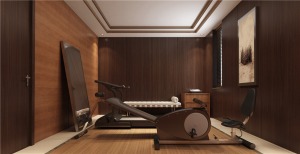 上海朱家角和墅300平米别墅日式风格地下健身房