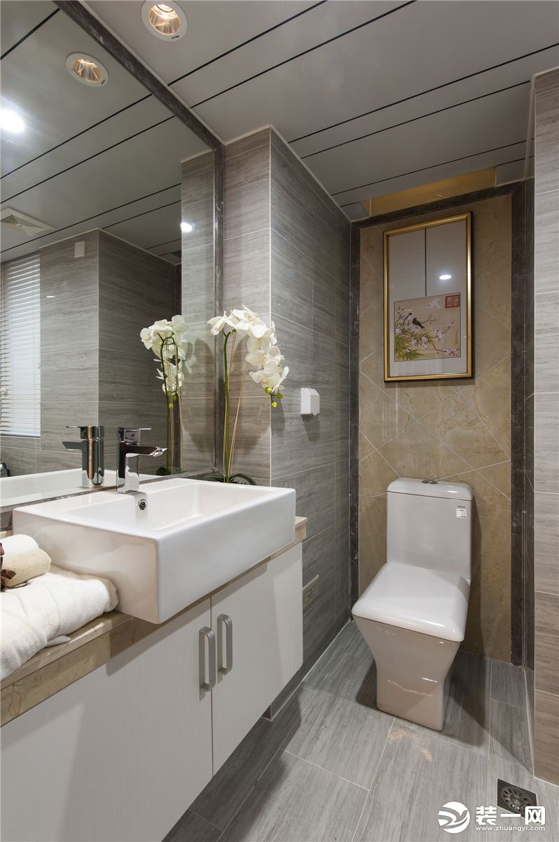 卫生间海口锦地翰城三居室120平新中式风格装修