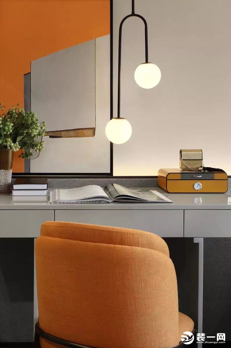 银泰城公寓68平现代风格书桌设计案例展示