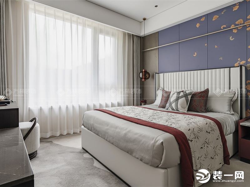 【南京方林装饰】苏建豪庭137㎡新中式风格案例——卧室