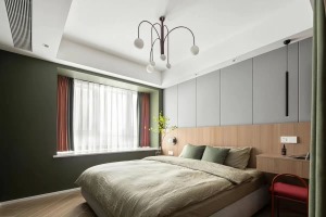 使用实木地板，大面积绿色墙纸，安装了中央空调，舒冷清雅，气质感大大提升。