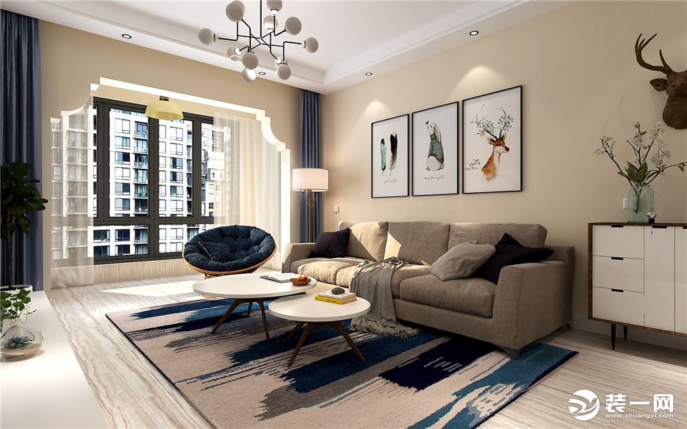 客厅 现代风格是比较流行的一种风格，追求时尚与潮流，非常注重居室空间的布局与使用功能的完美结合