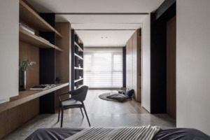 简洁的床头构造，墙窗，背景墙简单搭配，舒适轻松