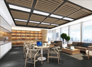 杭州辦公室裝修公司頂冠裝飾2000方中式風辦公室裝修設計施工