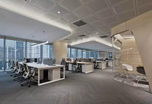 杭州800方教育培訓現代簡約風辦公室裝修設計案例