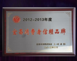 2012-2013年度宜昌消费者信赖品牌