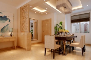 金地锦城129平三居室现代简约风格装修效果图餐厅