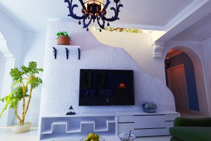 地中海风情大户型装修效果图电视背景墙